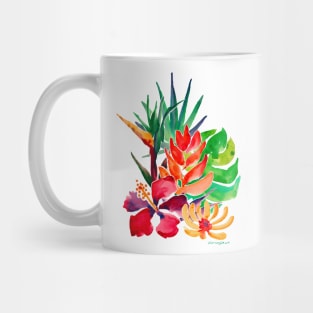 Tropical Garden Vibrant Watercolor Mug